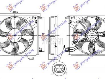 VENTILATOR KOMPLET (1.2/1.3 BE za Renault Megane od 2016. do 2025. god.