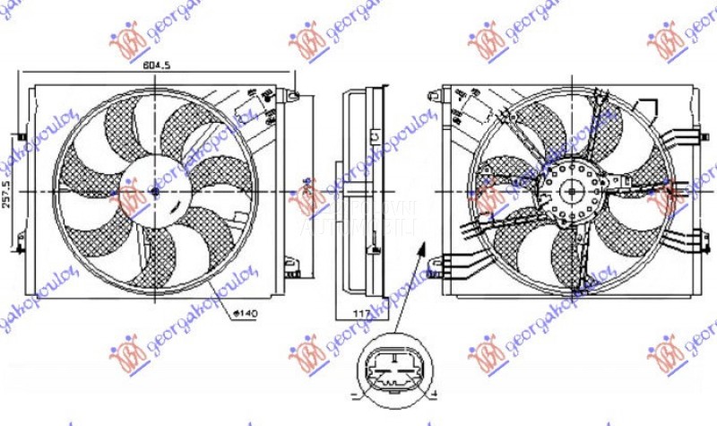 VENTILATOR KOMPLET (1.2/1.3 BE