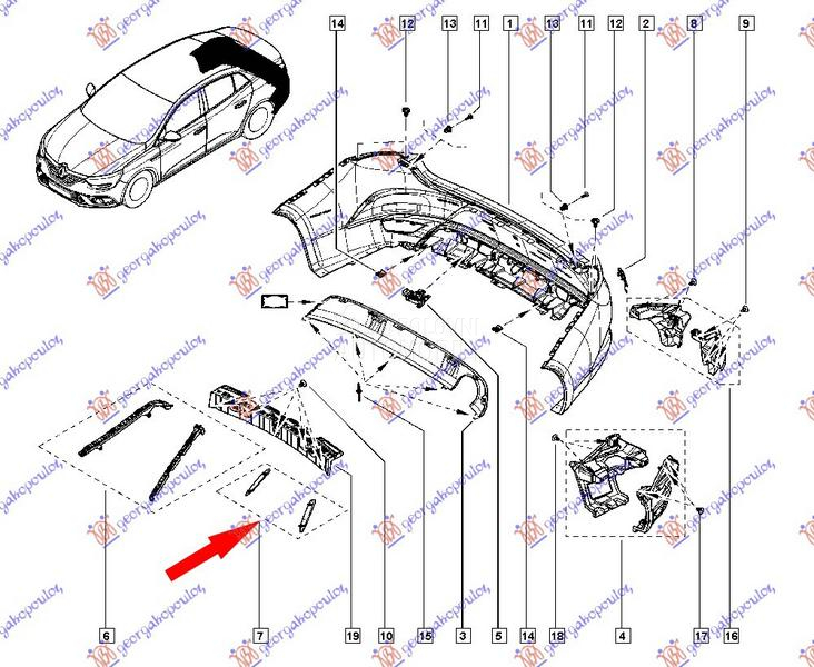RESETKA ZADNJEG BRANIKA (SET)