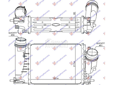HLADNJAK INTERKULERA 1.6-1.8 T za Renault Scenic od 2016. do 2025. god.