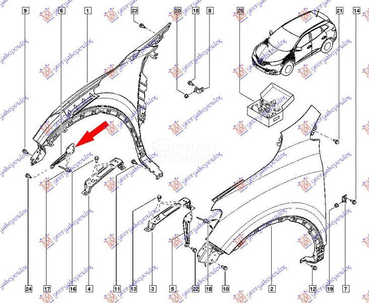NOSAC PREDNJEG BLATOBRANA DONJ