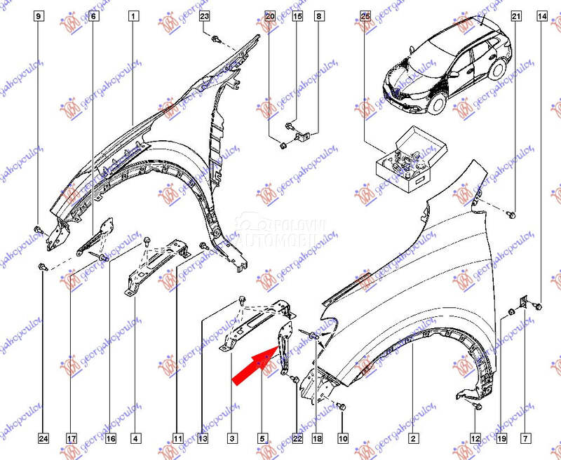 NOSAC PREDNJEG BLATOBRANA DONJ