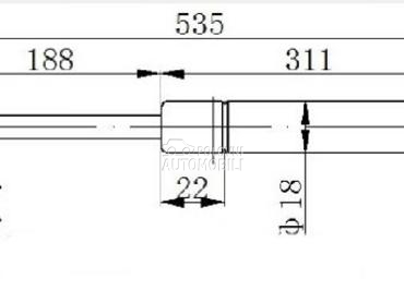 AMORTIZER GEPEK STAKLA (535L-3 za Land Rover Range Rover Sport od 2005. do 2013. god.