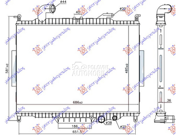 HLADNJAK MOTORA 4.4 TD DIZEL ( za Land Rover Range Rover od 2002. do 2012. god.