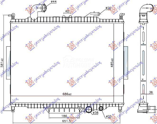 HLADNJAK MOTORA 4.4 TD DIZEL (