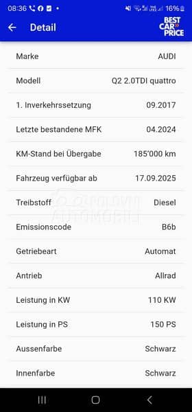 Audi Q2 2.0 tdi S-Line