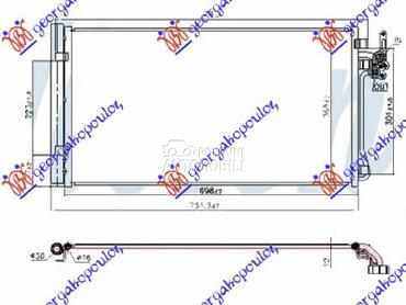 HLADNJAK KLIME 2.0 T-L4 BENZIN za Land Rover Range Rover Evoque od 2011. do 2015. god.