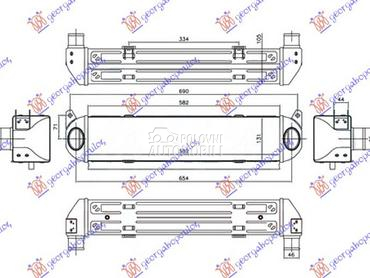 HLADNJAK INTERKULERA 2.7 TDi D za Land Rover Discovery od 2005. do 2014. god.
