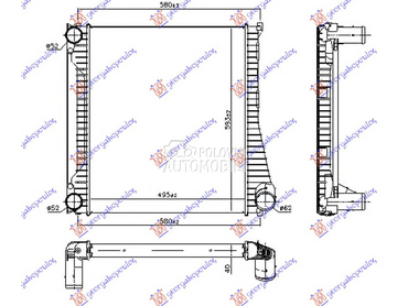 HLADNJAK INTERKULERA 3.0 TD DI za Land Rover Discovery od 2005. do 2014. god.