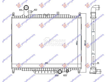 HLADNJAK MOTORA 3.0 TD DIZEL ( za Land Rover Range Rover Sport od 2005. do 2013. god.