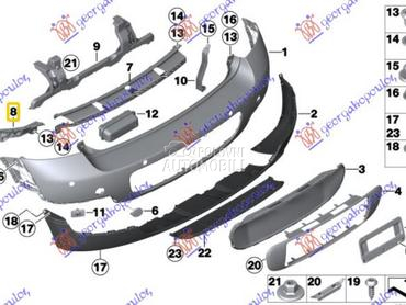 NOSAC ZADNJEG BRANIKA GORNJI P za MINI Countryman od 2011. do 2016. god.