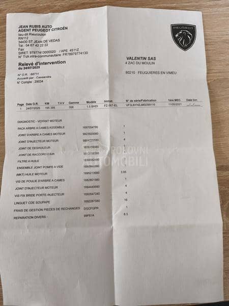 Peugeot 308 1.5HDI VIRTUAL/8MM