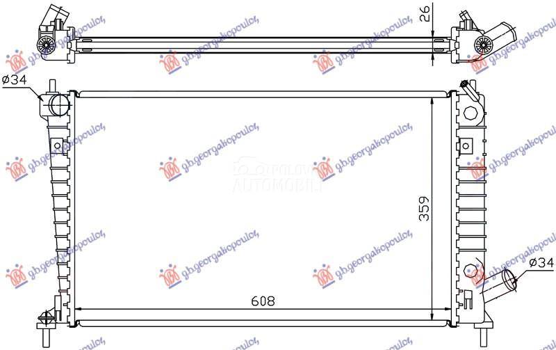 HLADNJAK MOTORA 2.0/2.3 BENZIN