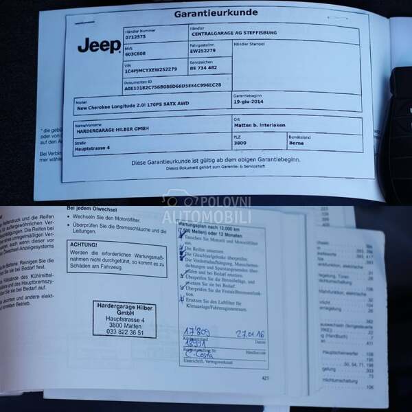 Jeep Cherokee 2.0MJET 63000 4x4CH