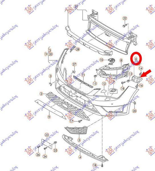 NOSAC PREDNJEG BRANIKA GORNJI