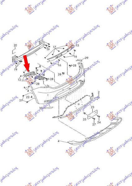 NOSAC ZADNJEG BRANIKA SPOLJASN
