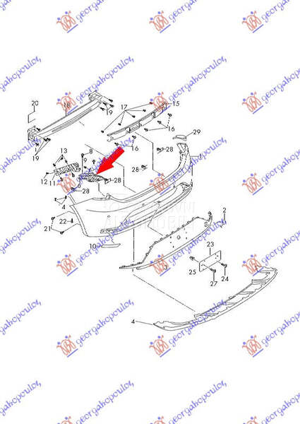 NOSAC ZADNJEG BRANIKA UNUTRASN