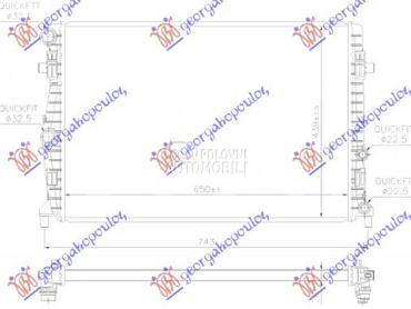 HLADNJAK MOTORA 1.0 TGI/1.0 TS za Seat Ibiza od 2017. do 2025. god.
