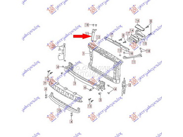NOSAC HLADNJAKA GORNJI za Škoda Yeti od 2013. do 2025. god.