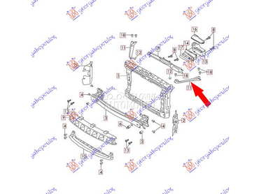 NOSAC HLADNJAKA GORNJI za Škoda Yeti od 2009. do 2013. god.