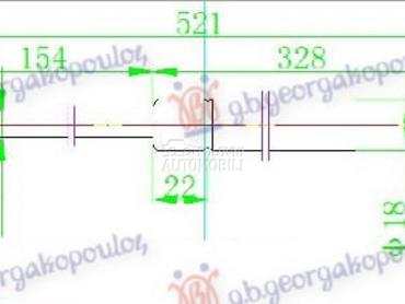 AMORTIZER GEPEK VRATA (521L-56 za Škoda Rapid od 2012. do 2019. god.
