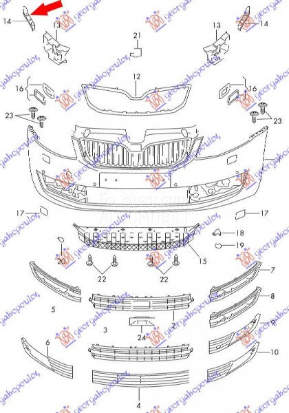 NOSAC PREDNJEG BRANIKA GORNJI