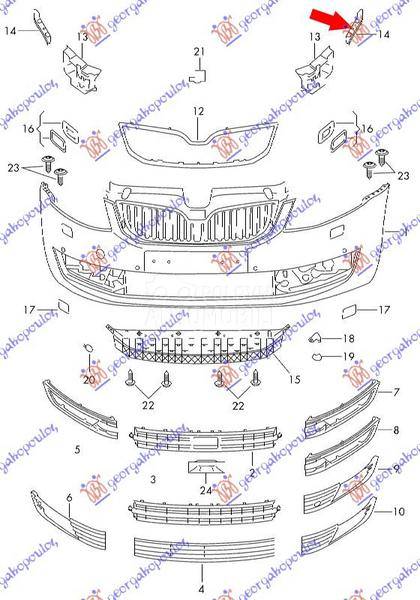 NOSAC PREDNJEG BRANIKA GORNJI