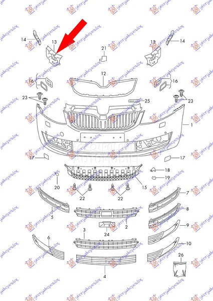 NOSAC PREDNJEG BRANIKA SPOLJAS