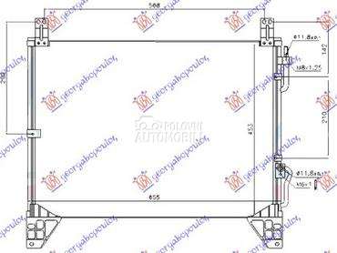 HLADNJAK KLIME 2.9 TD DIZEL (6 za SsangYong Rexton od 2004. do 2010. god.