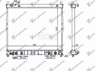 HLADNJAK MOTORA 2.9 TD DIZEL ( za SsangYong Rexton od 2004. do 2010. god.