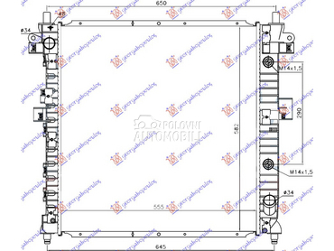 HLADNJAK MOTORA 2.0 Xdi DIZEL za SsangYong Kyron od 2006. do 2009. god.