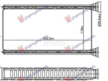 GREJAC KABINE (118x253x26) za Subaru Forester od 2008. do 2012. god.