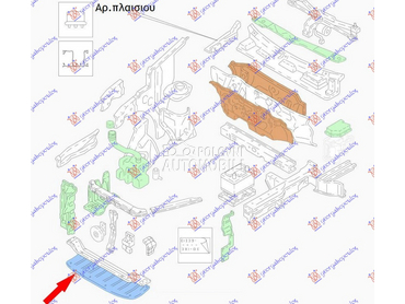ZASTITA MOTORA ISPOD BRANIKA P za Suzuki Swift od 2011. do 2014. god.
