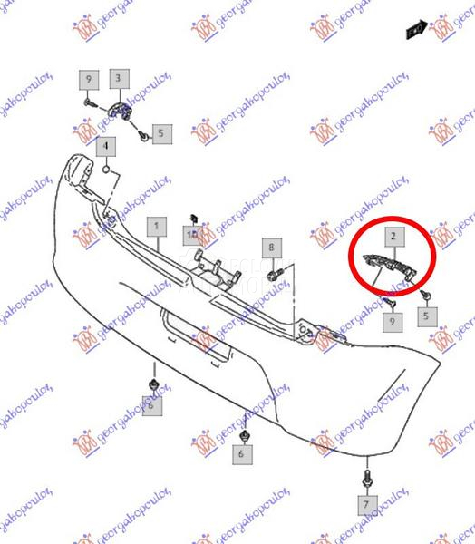 NOSAC ZADNJEG BRANIKA GORNJI B