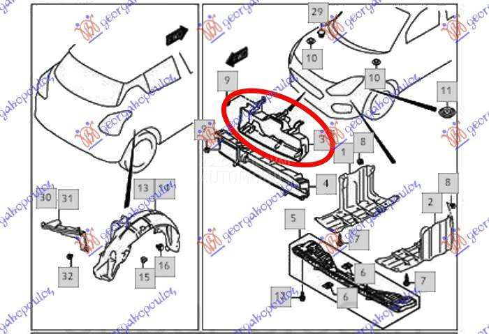 APSORBER PREDNJEG BRANIKA (GOR