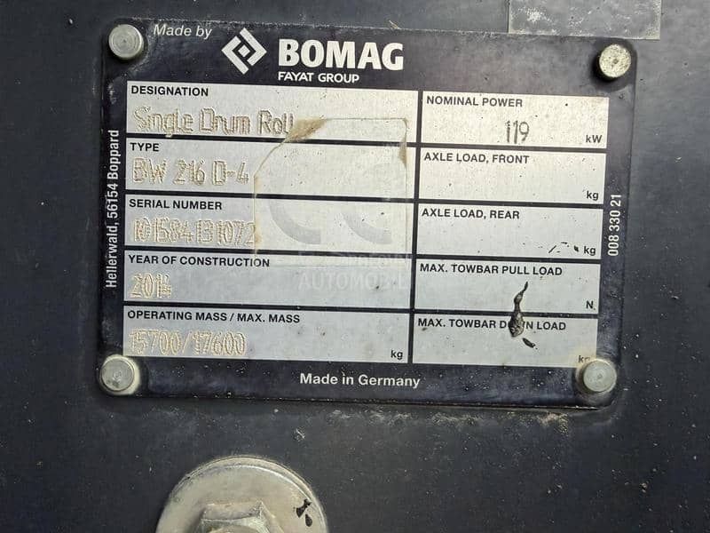 BOMAG BW 216 D4