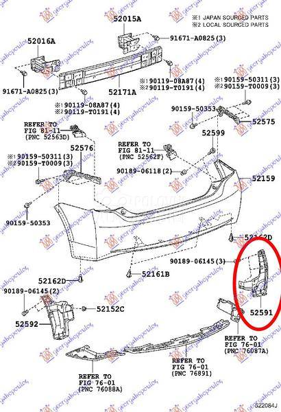 NOSAC ZADNJEG BRANIKA DONJI BO