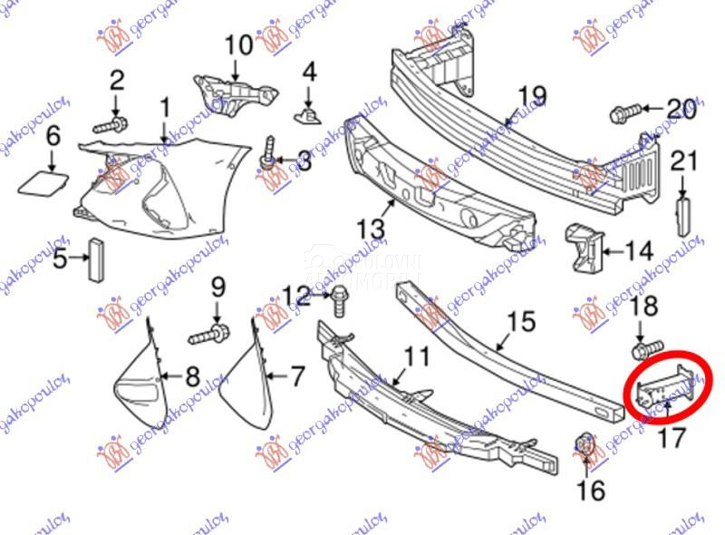 NOSAC PREDNJEG BRANIKA DONJI A