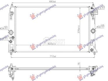 HLADNJAK MOTORA 1.5 HIBRID/BEN za Mazda 2 od 2022. do 2025. god.