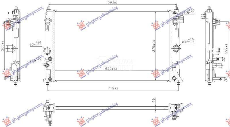 HLADNJAK MOTORA 1.5 HIBRID/BEN