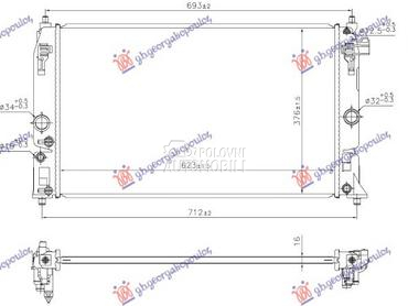 HLADNJAK MOTORA 1.5 HIBRID/BEN za Toyota Yaris Cross od 2021. do 2025. god.