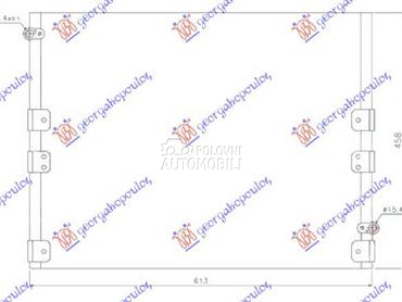 HLADNJAK KLIME BENZIN/DIZEL (5 za Toyota Land Cruiser od 1996. do 1999. god.