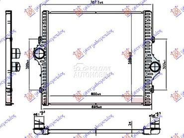 HLADNJAK INTERKULERA 3.0 D4D D za Toyota Land Cruiser od 2013. do 2017. god.