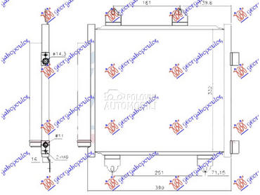 HLADNJAK KLIME ZA SVE MODELE ( za Toyota Aygo od 2018. do 2022. god.