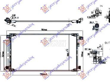 HLADNJAK KLIME 1.8 HIBRID BENZ za Toyota Corolla od 2019. do 2025. god.