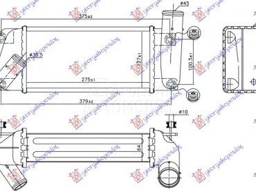 HLADNJAK INTERKULERA 1.4 D4D D za Toyota Corolla od 2016. do 2019. god.