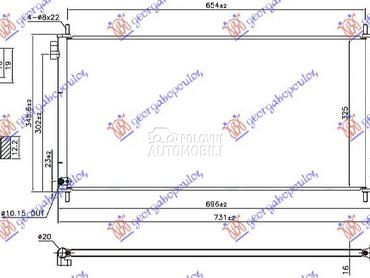 HLADNJAK KLIME 2.0 D4D DIZEL ( za Toyota Auris od 2012. do 2015. god.