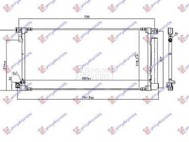HLADNJAK KLIME 1.2i BENZIN (69 za Toyota Auris od 2015. do 2019. god.