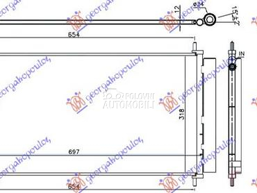 HLADNJAK KLIME 1.6 D4D DIZEL ( za Toyota Auris od 2015. do 2019. god.