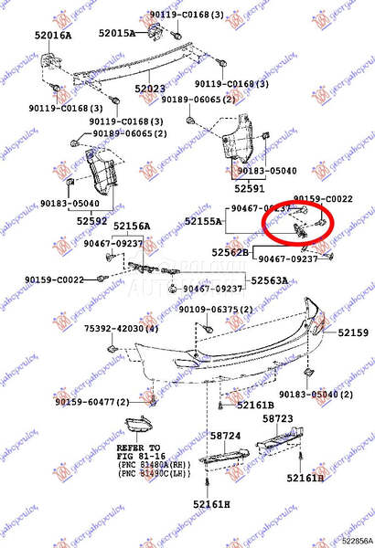 NOSAC ZADNJEG BRANIKA BOCNI PL